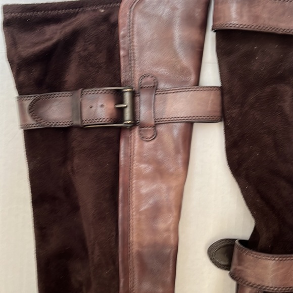 Cole Haan Nike Air Sole Dark Brown Suede And Leather Pull On Size 9 boots - Picture 2 of 11